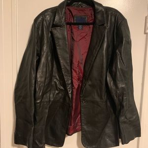 Size 22/24 Lane Bryant Leather Blazer